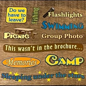 💞 New Summer Camp Scrapbook Stickers